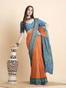 RATAN Geometric printed  Pure Cotton Saree