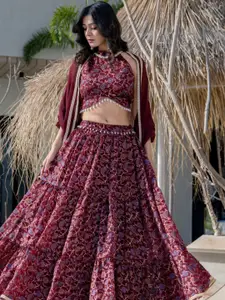 HOUSE OF JAMOTI Embroidered Beads and Stones Ready to Wear Lehenga & Blouse With Dupatta