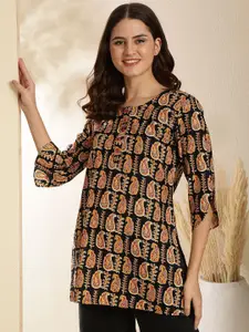 AKIMIA Paisley Printed Pure Cotton Kurti