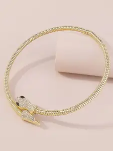 FIMBUL Gold-Plated Snake Choker Necklace