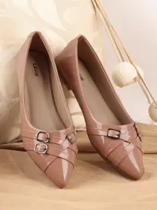 Lavie Women Casual Pointed Toe Buckles Flat Balllerinas