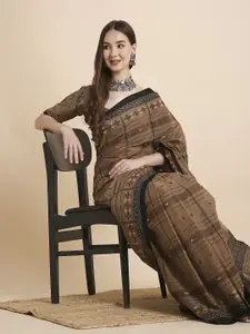 RATAN Geometric Printed Pure Cotton Saree