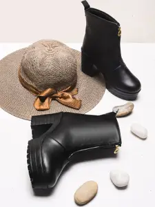 Killer Women Round Toe Block Heel Boots