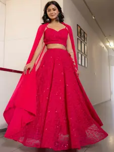 HOUSE OF JAMOTI Embellished Sequinned Ready to Wear Lehenga & Blouse With Dupatta