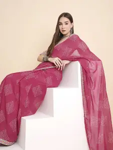 RATAN Farewell Bandhani Printed Saree