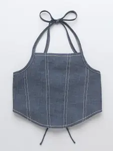 taffykids Halter Neck Cotton Crop Top