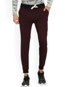 Campus Sutra Men Cotton Regular Fit Mid-Rise Joggers