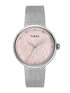 Timex Women Dial & Stainless Steel Bracelet Style Straps Analogue Watch TWEL19300