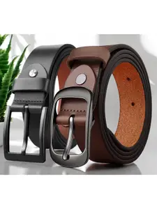 The Roadster Lifestyle Co Set Of 2 Leather Formal Belts