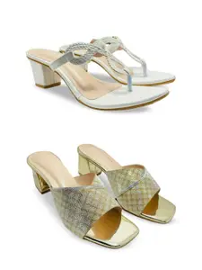 FABBMATE Embellished Party High-Top Comfort Peep Toes