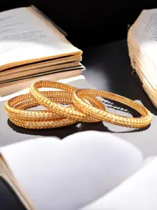 FEMMIBELLA Set Of 12 Gold-Plated Bangles