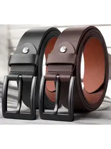 The Roadster Lifestyle Co Set Of 2 Leather Formal Belts