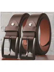 The Roadster Lifestyle Co Set Of 2 Leather Formal Belts