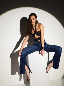 Miss Chase Women Bootcut Light Fade Stretchable Jeans