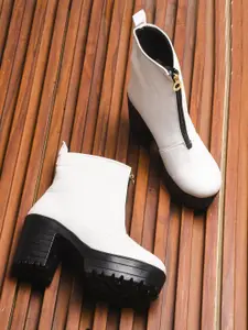 Killer Women Round Toe Block High-Top Heel