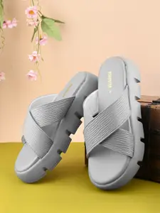 The Roadster Lifestyle Co Women Criss-Cross Open Toe Flats