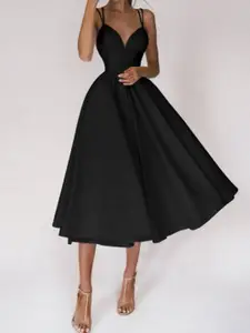 bebe Fit & Flare Midi Dress