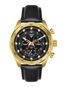 Timex Men Dial & Leather Straps Analogue Chronograph Watch