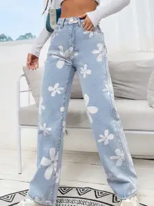 HIGH BUY Women Loose Wide Leg High-Rise Heavy Fade Acid Wash Jeans