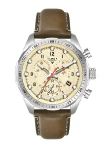 Timex Men Dial & Leather Straps Analogue Chronograph Watch TWEG26000