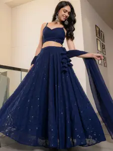 HOUSE OF JAMOTI Embellished Sequinned Ready to Wear Lehenga & Blouse With Dupatta