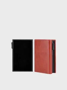 The Wallet Store Men Colourblocked Leather Three Fold Wallet