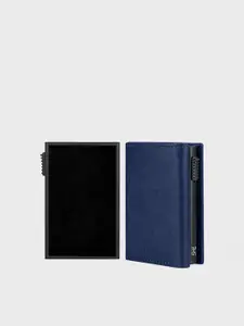 The Wallet Store Men Colourblocked Leather Three Fold Wallet