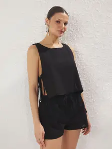 Trendyol Pure Cotton Top & Shorts