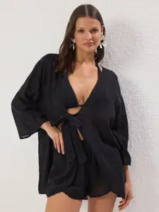 Trendyol Checked Woven Design Top With Shorts