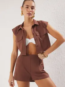 Trendyol Printed Pure Cotton Shirt & Short