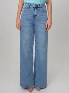 Aadvi Fashion Women Jean High-Rise Wide Leg Stretchable Jeans