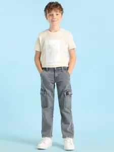 U.S. Polo Assn. Kids Boys Classic Regular Fit Mid-Rise Light Fade Jeans