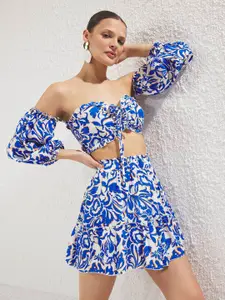 Trendyol Printed Top & Skirt