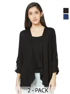 Espresso Selection Of 2 Self Design Shrug