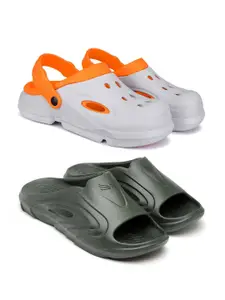 BERSACHE Men Pack Of 2 Flip Flops Clogs