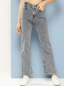 BAESD Girls Comfort Relaxed Fit Heavy Fade Clean Look Jeans