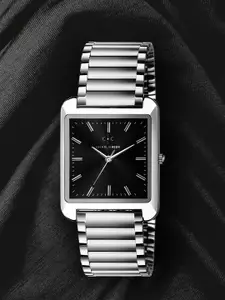 CHARLIEKEEN Men Brass Dial & Stainless Steel Straps Analogue Watch CC-GSQ010-BLK-CH