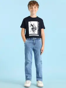 U.S. Polo Assn. Kids Boys Relaxed Fit Light Fade Jeans