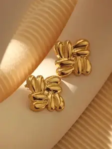 SUBHAGALANKAR Gold-Plated Stainless Steel Contemporary Studs