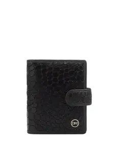 Da Milano Men Textured Leather Two Fold Wallet