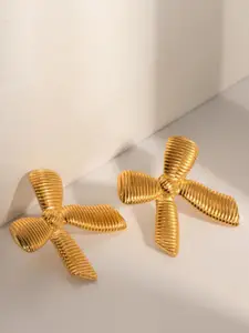 SUBHAGALANKAR Gold-Plated Stainless Steel Contemporary Studs