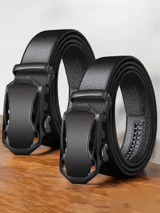 The Roadster Lifestyle Co. Men Set Of 2 Textured Belts