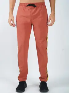 GOTO Men Side Stripes Mid-Rise Dry Fit Regular Fit Track Pants