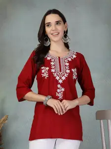 all about you Ethnic Motifs Embroidered Kurti