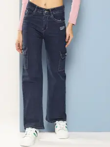 BAESD Girls Comfort Relaxed Fit  Cargo Stretchable Jeans