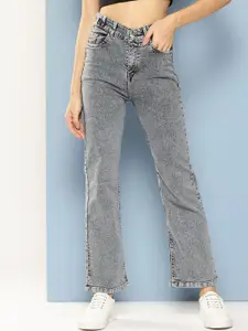 BAESD Women Comfort Flared High-Rise Stretchable Jeans