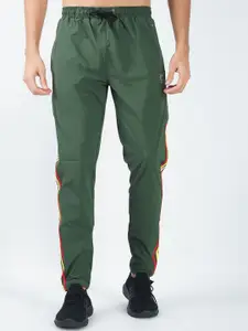 GOTO Men Dry Fit Striped Mid-Rise Track Pants