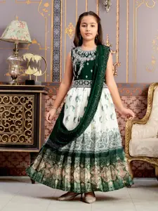 BAESD Girls Embroidered Lehenga & Blouse With Dupatta