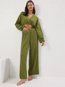 Trendyol Pure Cotton Top & Trousers