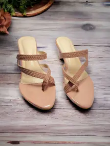 FABBMATE Pack of 2 Embellished Party Block Heels